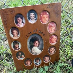 80s-90s Robarb's School Days Photo Frame K-12 Oak 16"x12" Made In Ohio USA